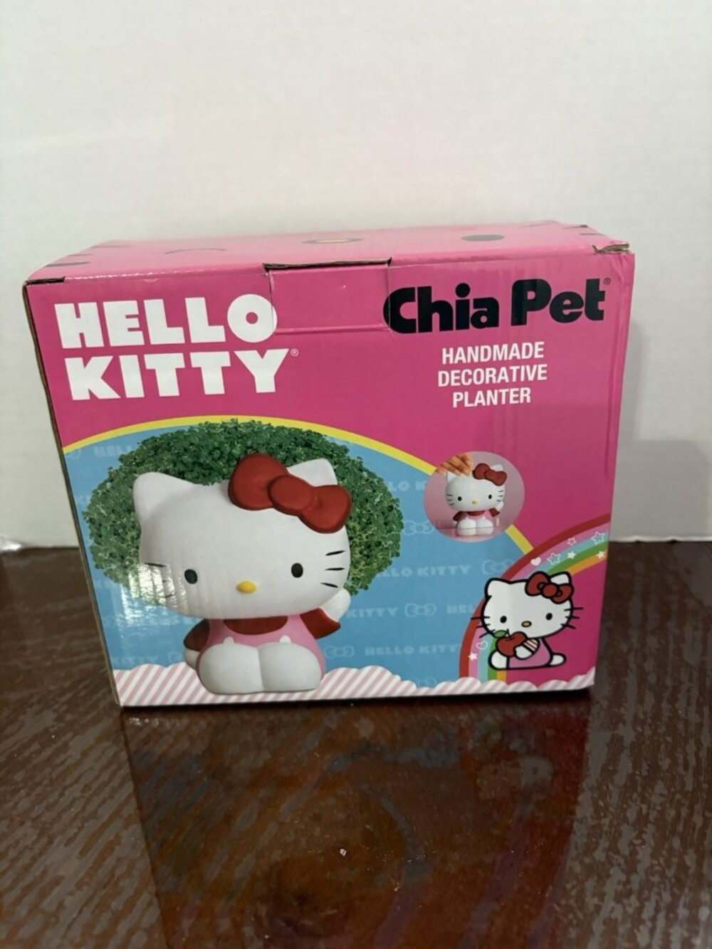 Hello Kitty Chia Pet handmade decorative planter New In Box